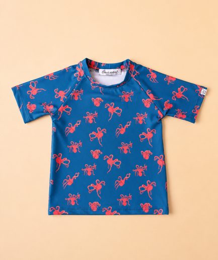 Camiseta Manga Corta UPF50+ Pulpos Azul