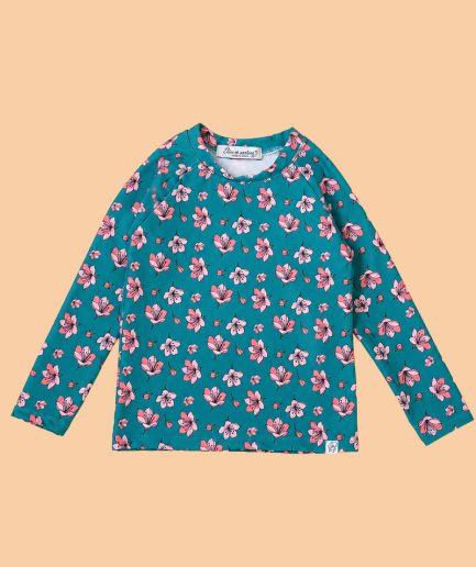 Camiseta Manga Larga UPF50+ Flor de almendro verde