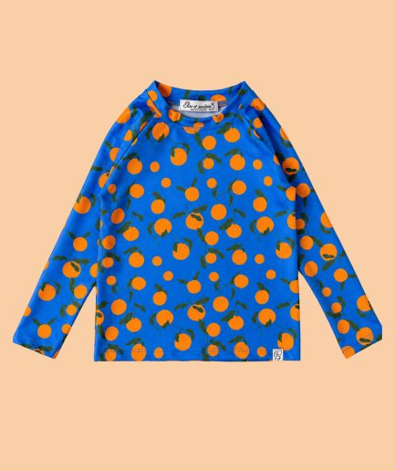 Camiseta Manga Larga UPF50+ Naranjas Azul